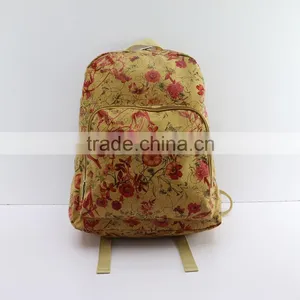 New Trend Girls' Real Wood Veneer Printing Multifunctional Folding Backpack thumbnail-1
