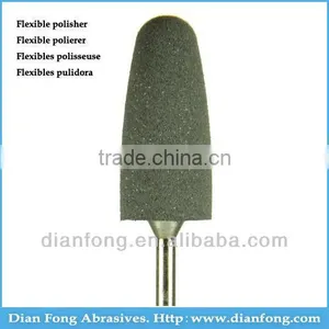 Rh103M 3/32" Reinforced HP Shank Bullet Shaped Black Brown Silicone Rubber Polishers Metal Polishing thumbnail-1