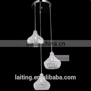 3 Lamps Small Crystal Pendant Lamps for Home Decor thumbnail-1