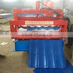 828-910 Trade Assurance Glazed Steel Sheet Roofing Tile Roll Forming Machine for Canton Fair thumbnail-4