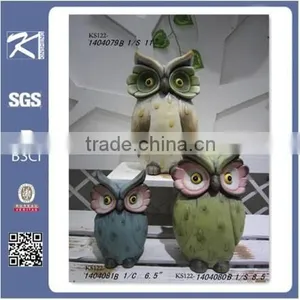 Funny Ceramic Owl Figurine Garden Decoration thumbnail-3