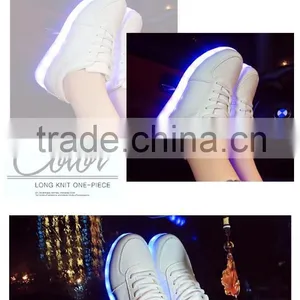 Ideal Fashions Novelty LED Light Up USB Charger Shoes Glow In The Darkness UNISES LED Shuffle Girl Elena in Youtube LED Shoes thumbnail-4