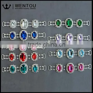 Wholesale Hight Quality Rhinestone Slider Wedding Bridal Accessories Crystal Headband Connector thumbnail-1