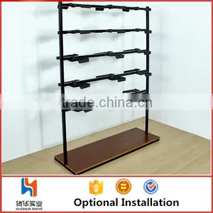 Huohua Outdoor Using Waterproof Displaying Metal Black Vertical Shoe Rack thumbnail-1