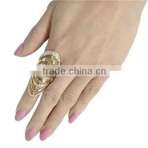 Fashion Jewelry Luxury Punk Women Rings Multiple Finger Knuckle Ring Finger Link Ring thumbnail-3