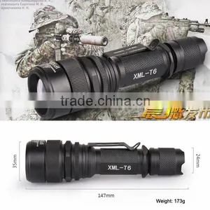 S16 IPX5 Waterproof 18650 Rechargeable 400lumens T6 LED High Power Police Security Led Flashlight thumbnail-3