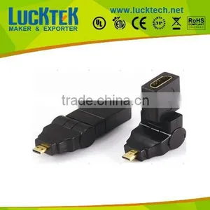 Micro HDMI Male to HDMI Female Adaptor,rotating Type thumbnail-1