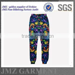 Leaves Print Joggers Pants Hot Pants OEM Trousers thumbnail-1