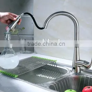 CUPC NSF AB1953 Montion Sense Pull-Down Kitchen Faucet With Brushed Nickel PVD thumbnail-4