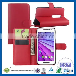 C&T Hot New Products Book Style Leather Flip Case for Moto Droid Turbo 2 thumbnail-1