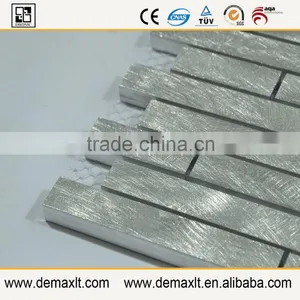 Wholesale Brushed Aluminum Mosaic Strip Metal Mosaic thumbnail-2