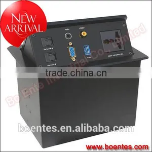 Tabletop Hydraulic Pop Up Power Socket With Bottom Connection for Office AV Solutions thumbnail-6