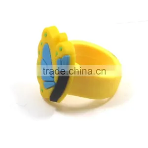 Newest Design Promotional Gift Wholesale Cartoon 3d Shaped Rubber Finger Ring thumbnail-3