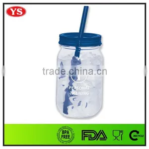 Transparent Clear Straw Mason Jars With Logo Printed for Cold Drinking thumbnail-2