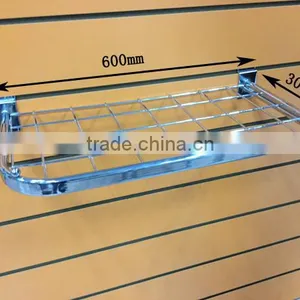 Retail Metal Grid Panel Clothing Display Shelf thumbnail-3
