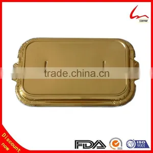 Aluminum Foil Airline Container Lid With Yellow Color thumbnail-1