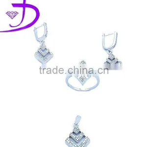 Wholesale Silver Set Silver Ladies Set Sterling Silver Sets With CZ thumbnail-1