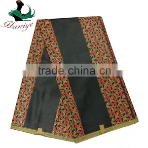 Black and White Real Wax Fabric African Printed Jave Wax Fabric SMJW-1 High Quality thumbnail-5