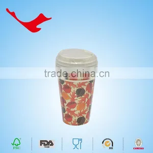 Print Paper Cup With Lid and Straw for Coffee Tea &beverage thumbnail-5