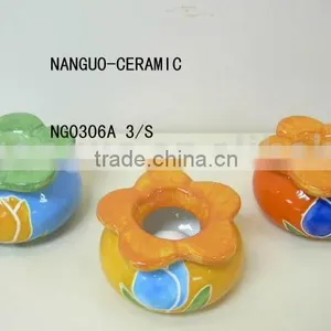 Ceramic Ashtray Hand-painted Design Smokeless Ashtray thumbnail-1