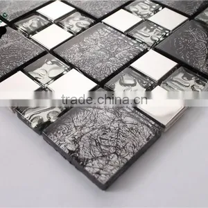 SMP20 Glass Mix Marble and Metal Mosaic Wedding Background Mosaic Decoration Indoor Mosaic thumbnail-4