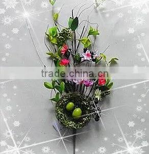 Decorative Artificial Flowers With Green Eggs for Indoor Decoration thumbnail-1