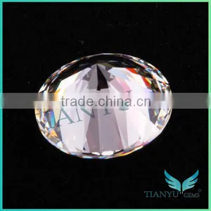 Free Sample Superior Quality Excellent Cut 6.5mm 2ct Diamond Simulated Loose Gemstone thumbnail-3