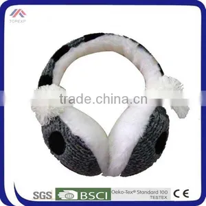 Warm Kintted Cute Girls Quilted Winter Earmuffs thumbnail-1