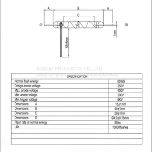 Xenon Flash Tube-Linear IPl Lamp 65W thumbnail-4