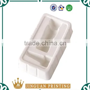 White Flocking PVC Plastic Cosmetic Tray thumbnail-2