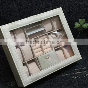 Chinese Factories Wholesale Custom PU Leather Jewelry Box, White Watch Box thumbnail-5