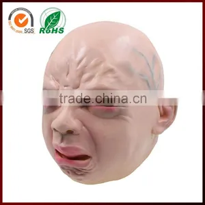 Carnival Party Educational Accessory Sad Rubber Latex Realistic Crying Baby Mask thumbnail-4