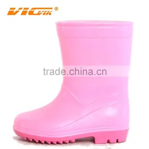 Wholesale Clear Pink Cheap Pvc Kids Rain Boots thumbnail-2
