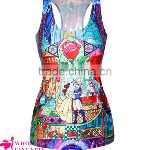 2015 Women's Flying Balloon House Printed Summer Custom Print Tank Top thumbnail-6