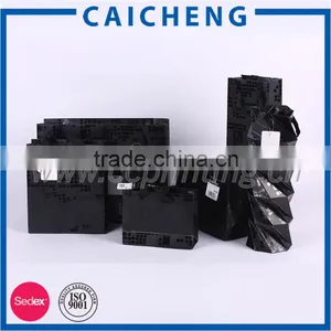 Fashion Paper Shopping Bag Black Luxury Paper Gift Bag thumbnail-3