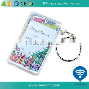 Waterproof 13.56MHZ F08 Compatible 1k RFID Keyfob/ Keychain/ Key Tag thumbnail-1