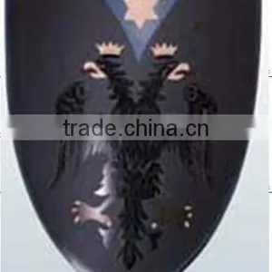 Bronze Warrior Sculpture With Shield thumbnail-1