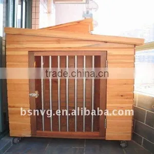 Wooden Classic Dog House With Steel Door thumbnail-1
