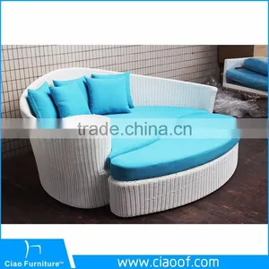 Modern Hotel Water Resistant Synthetic Rattan Daybed / Outdoor Daybed thumbnail-3
