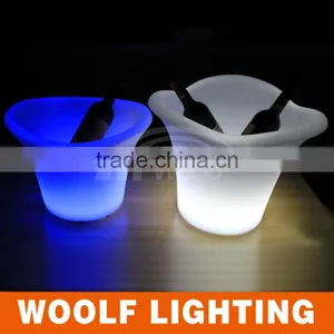 Modern Table Decor Small Color LED Lighted Ice Bucket thumbnail-2