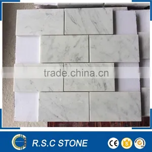 Carrara White Marble Mosaic Tile thumbnail-1