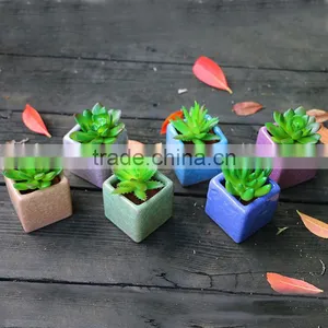 Whosale Different Colours Decoration Square Ceramic Bonsai Pots China With Hole thumbnail-3