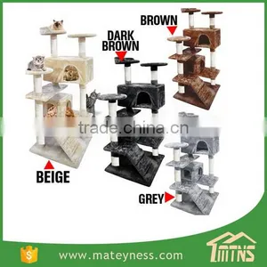 Cat Jumping Toy Scratching Wood Climbing Tower Cat Tree thumbnail-2