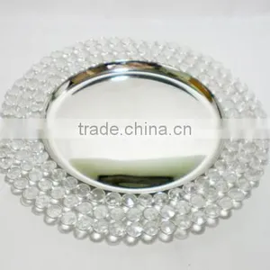 Crystal Charger Plate/ Show Plate/ Wedding Table Plate thumbnail-5