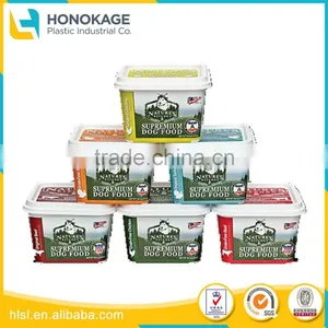 Pet Food Bucket Container Stackable Have Handle, Plastic Container With Handle to Store Pet Food thumbnail-1