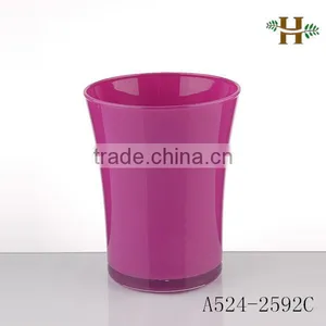 Handmade Dutch Small Glass Flower Pot, Colored Simple Home Use Glass Vase thumbnail-3
