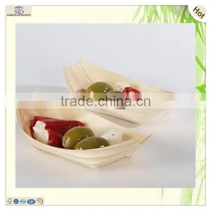 Miniature Disposable Bamboo Pine Wood Sushi Food Boat thumbnail-5