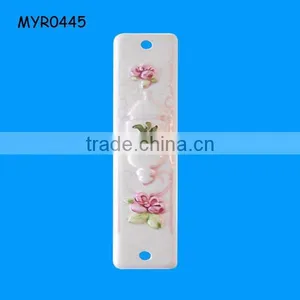 Beautiful Flower Decoration Ceramic Mezuzah thumbnail-1