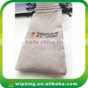 Wholesale Customized Grey Velvet Pouches With Drawstring thumbnail-2