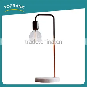 New Design Luxury Marble Base Black and Copper Coloured Stem Finish Vintage Table Lamp thumbnail-2